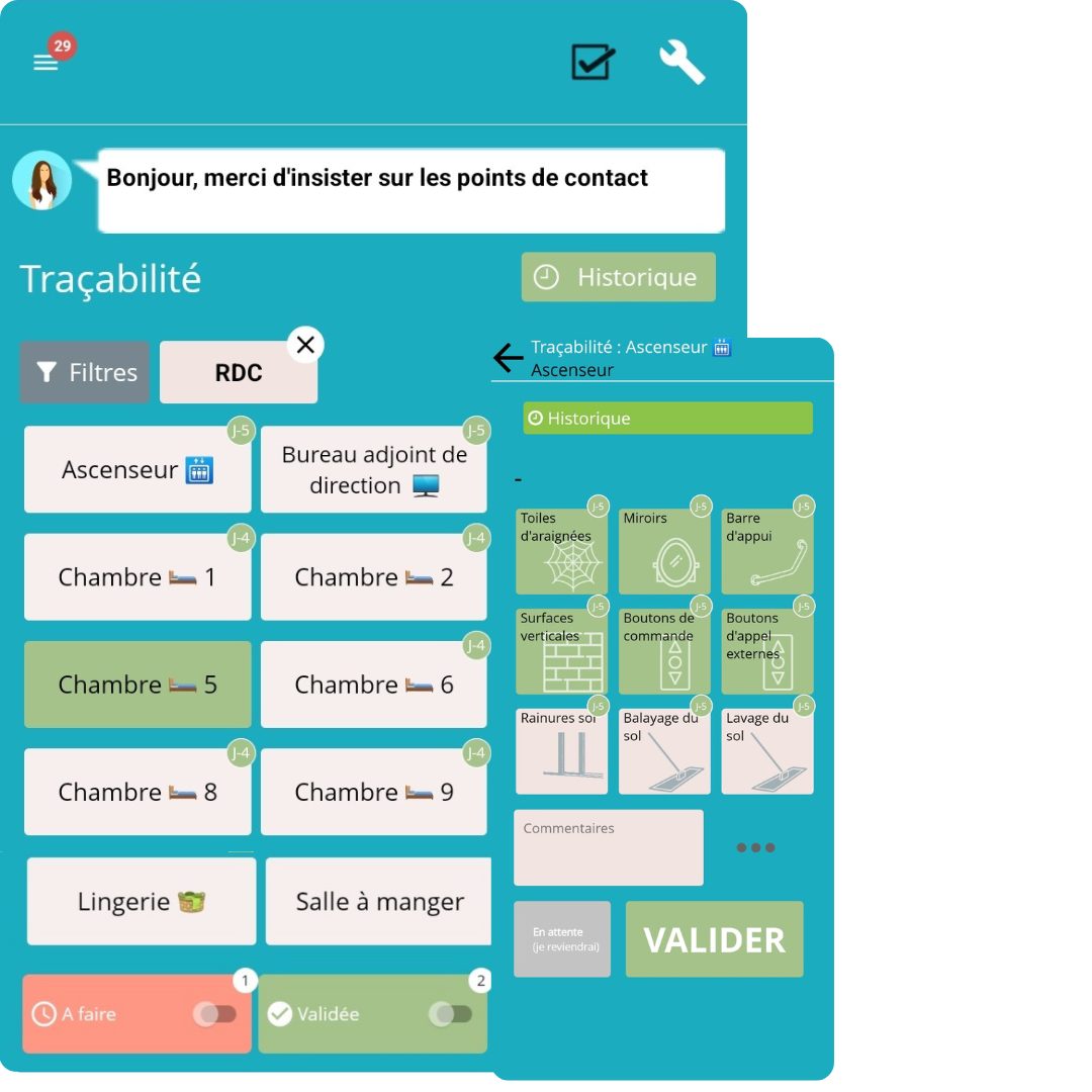 Fonctionnalité SASHA Traçabilité